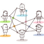 groupe de gens connectés