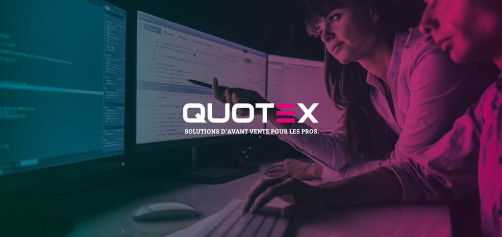 Afin d’asseoir son rôle d’acteur dans le domaine de l’avant-vente et prouver sa légitimité à travers une image moderne et dynamique, Quotex fait appel à l’agence Bicom.  Audit | Logotype | Signature de marque | Site web | Supports de communication