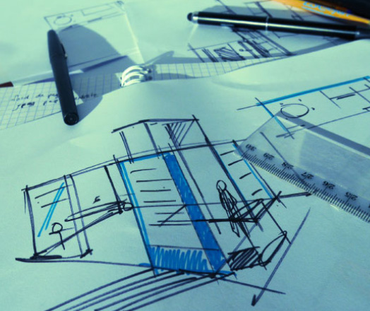 bicom-plan-agence-accompagnement-etude-schema rough d'un design de stand