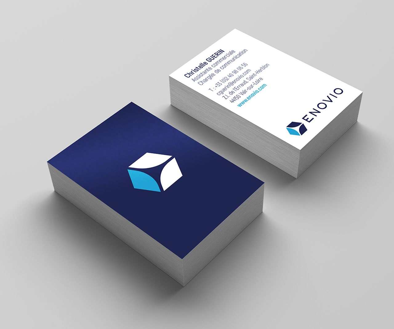 mockup carte de visite Enovio