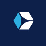 Symbole Enovio sur fond bleu