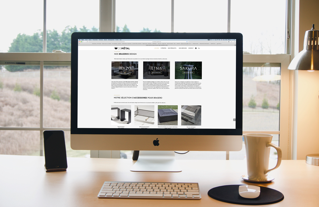 mockup du site cemetal-creation