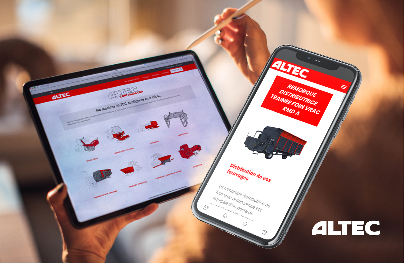 Site internet Altec, Desktop et mobile