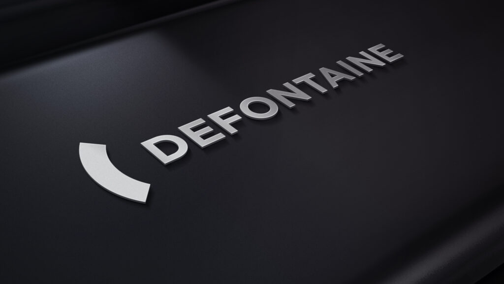mockup du logo Defontaine