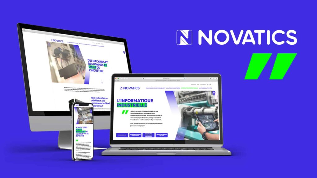 Visuel d'accueil pour le site Novatics