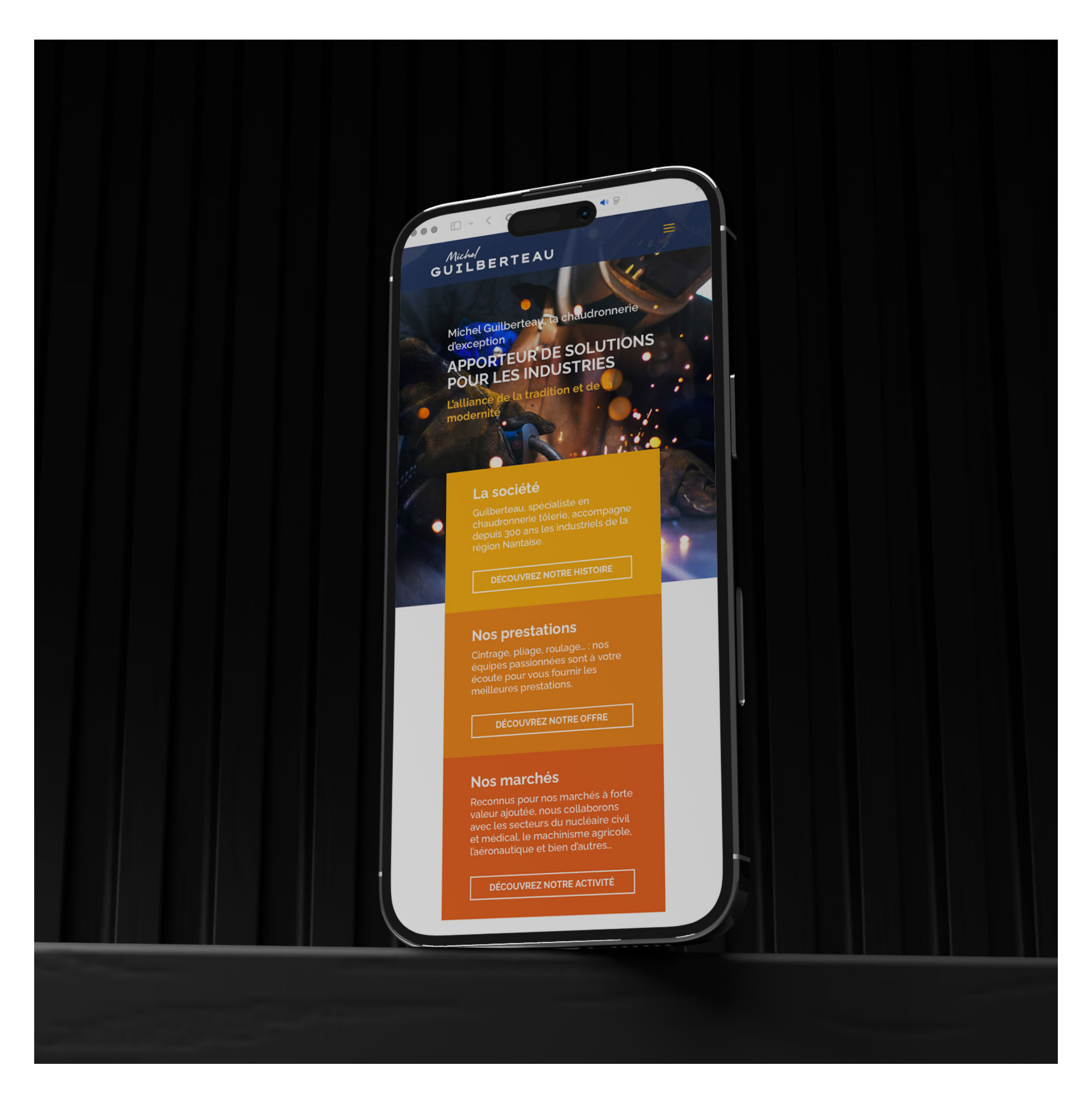 Le site Guilberteau en version responsive