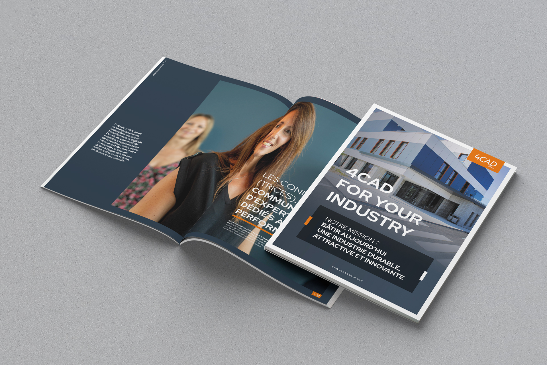 Pages intérieures et couverture de la brochure 4CAD